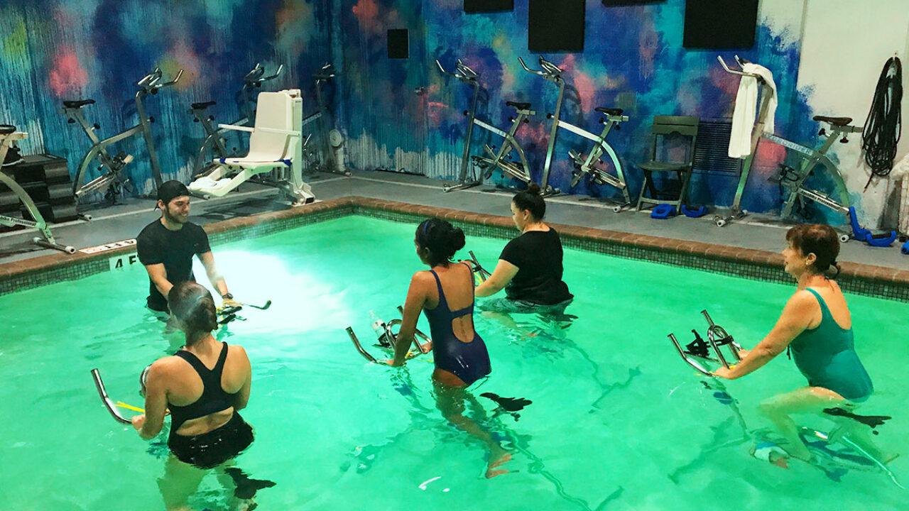 underwater exercise bike